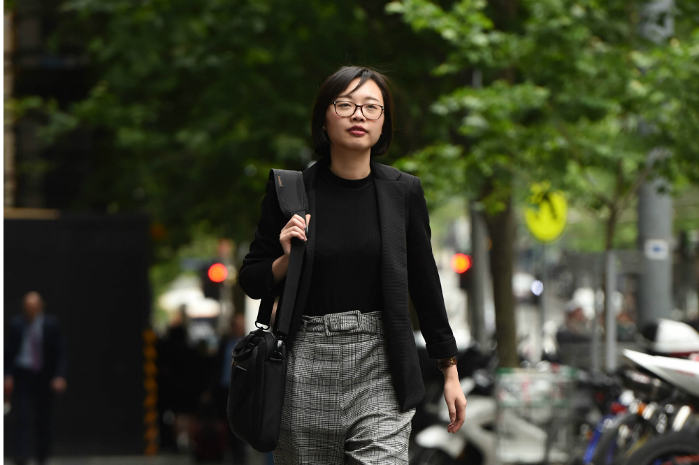 Nous Group Jenny Shen on her way to the train station