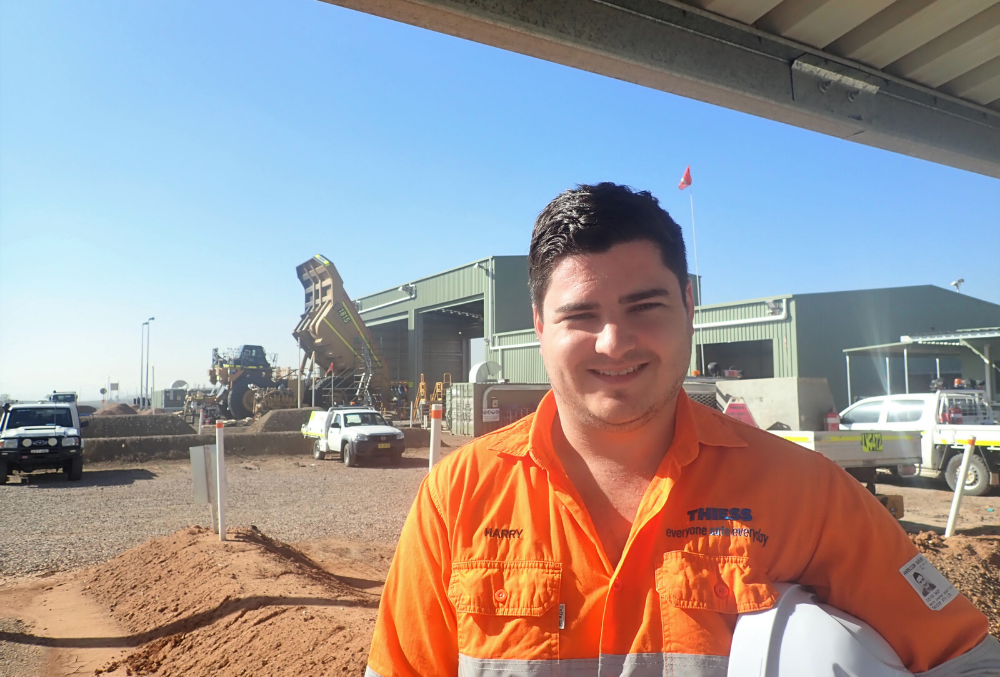 Harry Kaveney at the work site