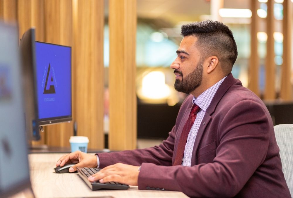 ANAO Graduate Divyansh Goel work station