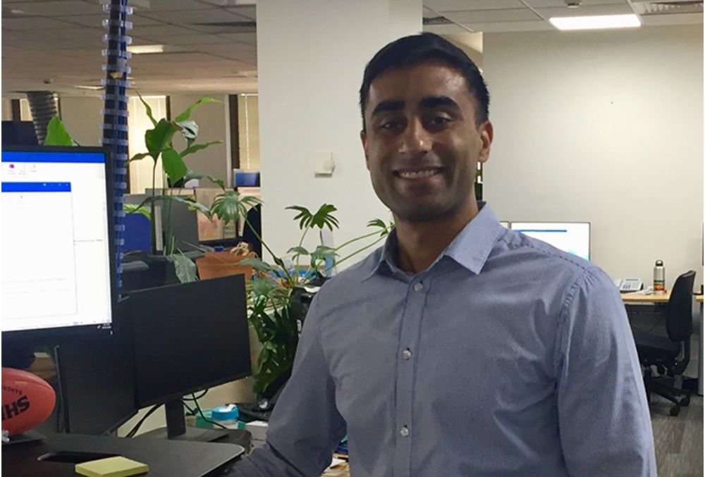 Devvrat Patney at the computer