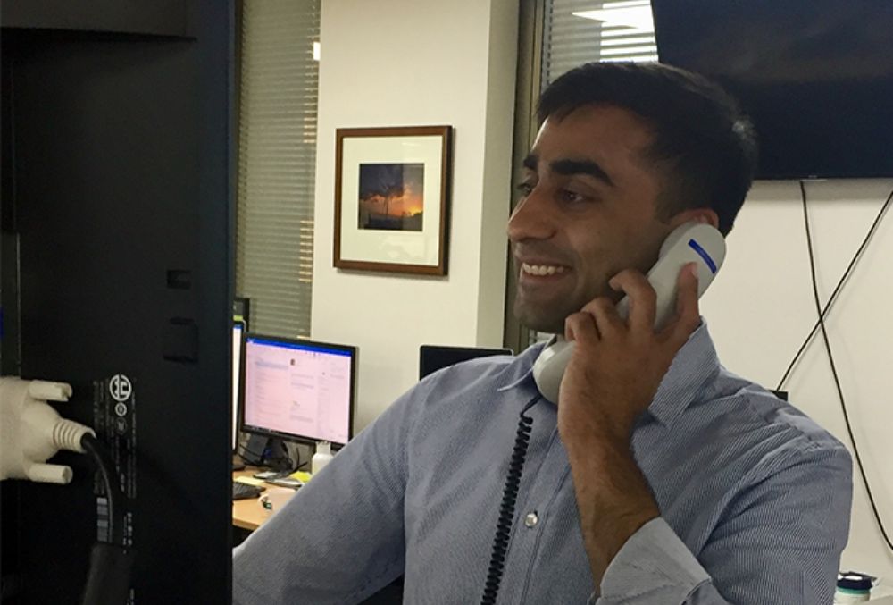 Devvrat Patney at the phone