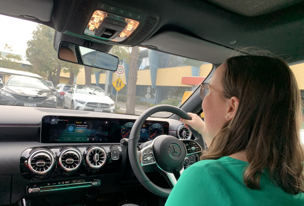 Mercedes-Benz Australia Graduate Georgia Tarlinton driving