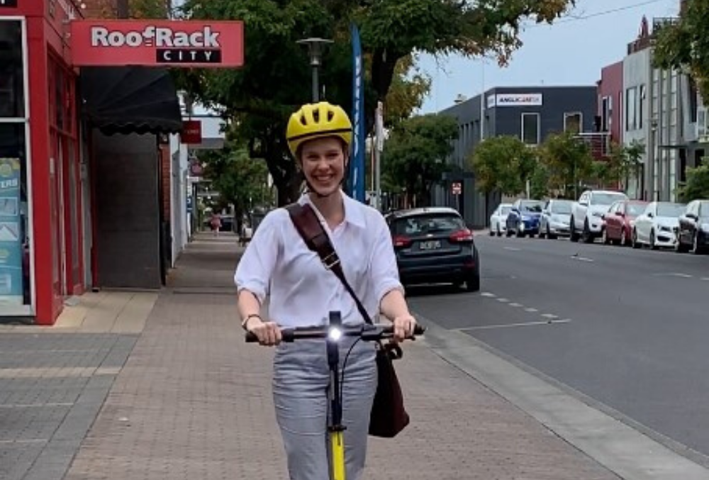 RAA Graduate Geena Suphke  scooter