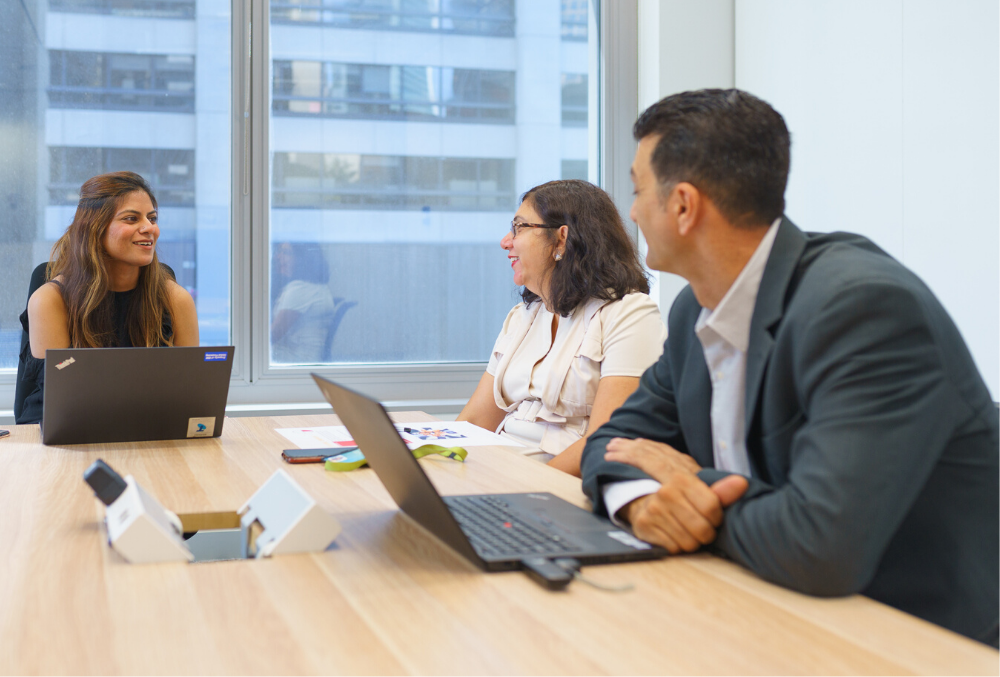 Telstra Graduate Bushra Ahmed meeting