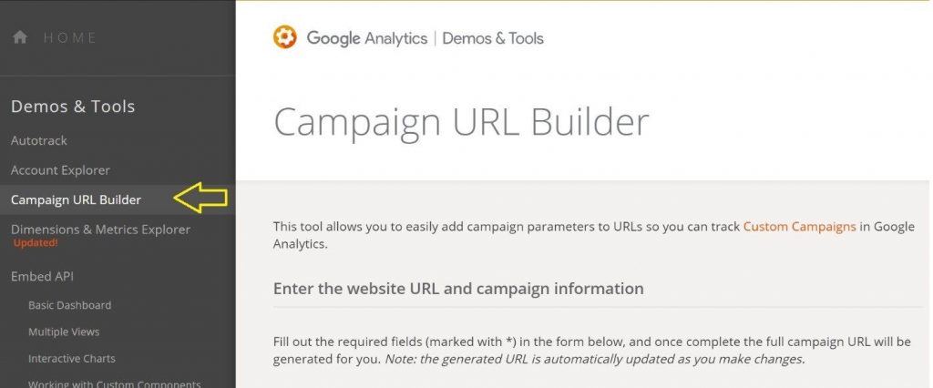 Campaign URL builder