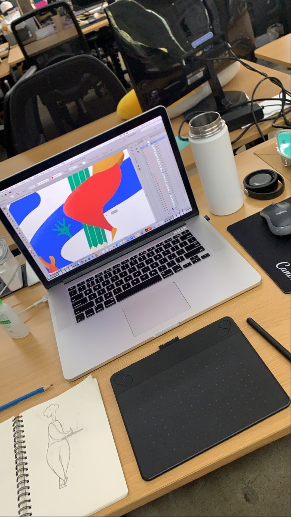 An office laptop