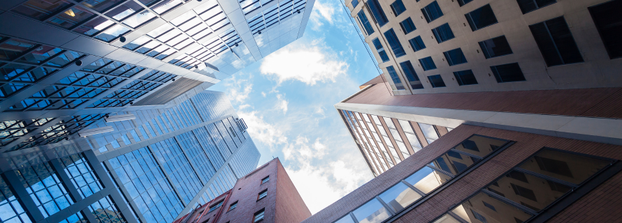 Skyscrapers in a city