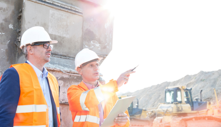Two engineers on-site.